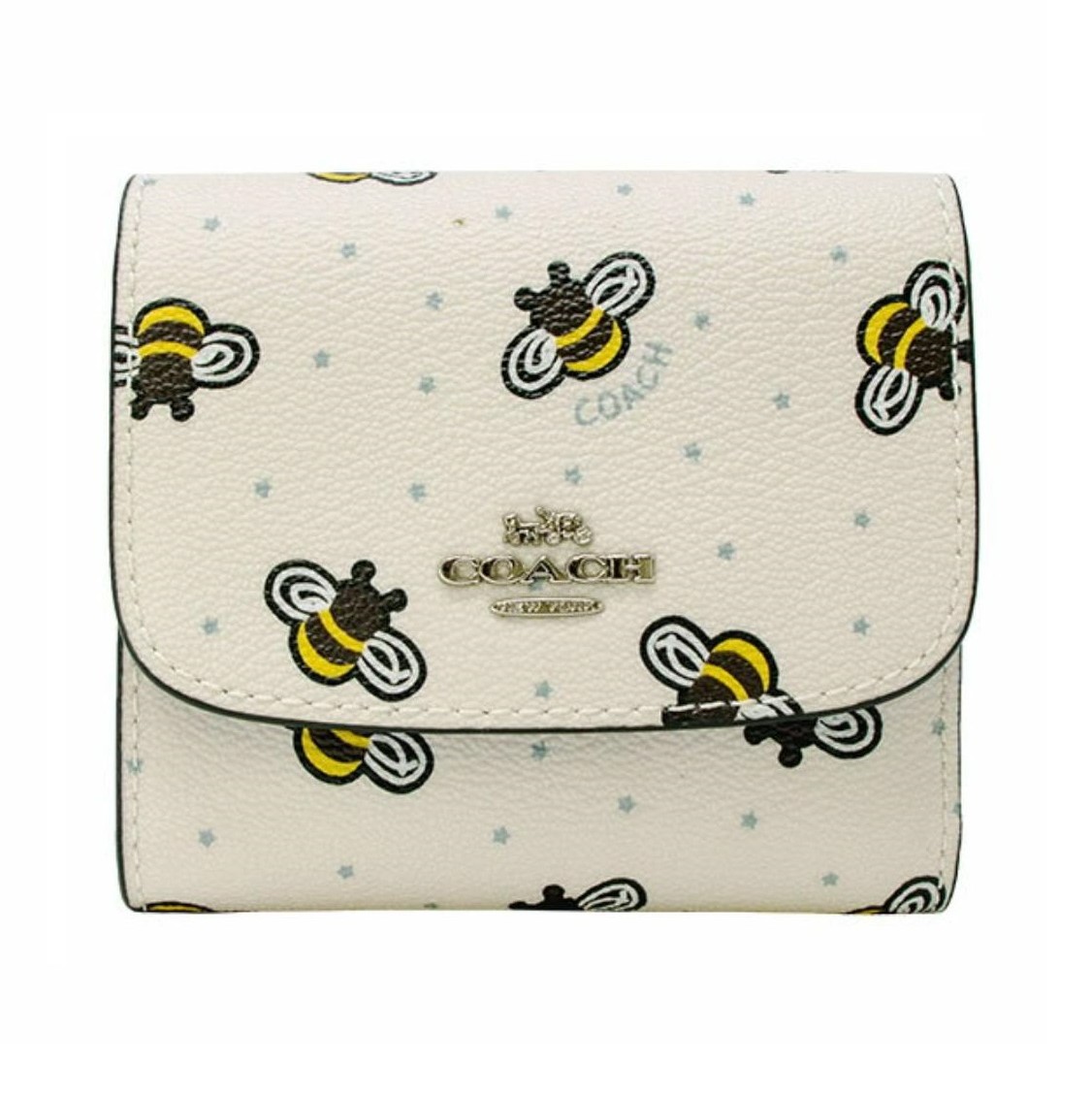 VÍ NGẮN GẬP NỮ COACH SMALL WALLET WITH BEE PRINT 11