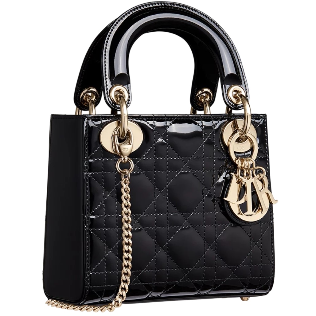 Túi Mini Lady Dior Bag Black Patent Cannage Calfskin 2