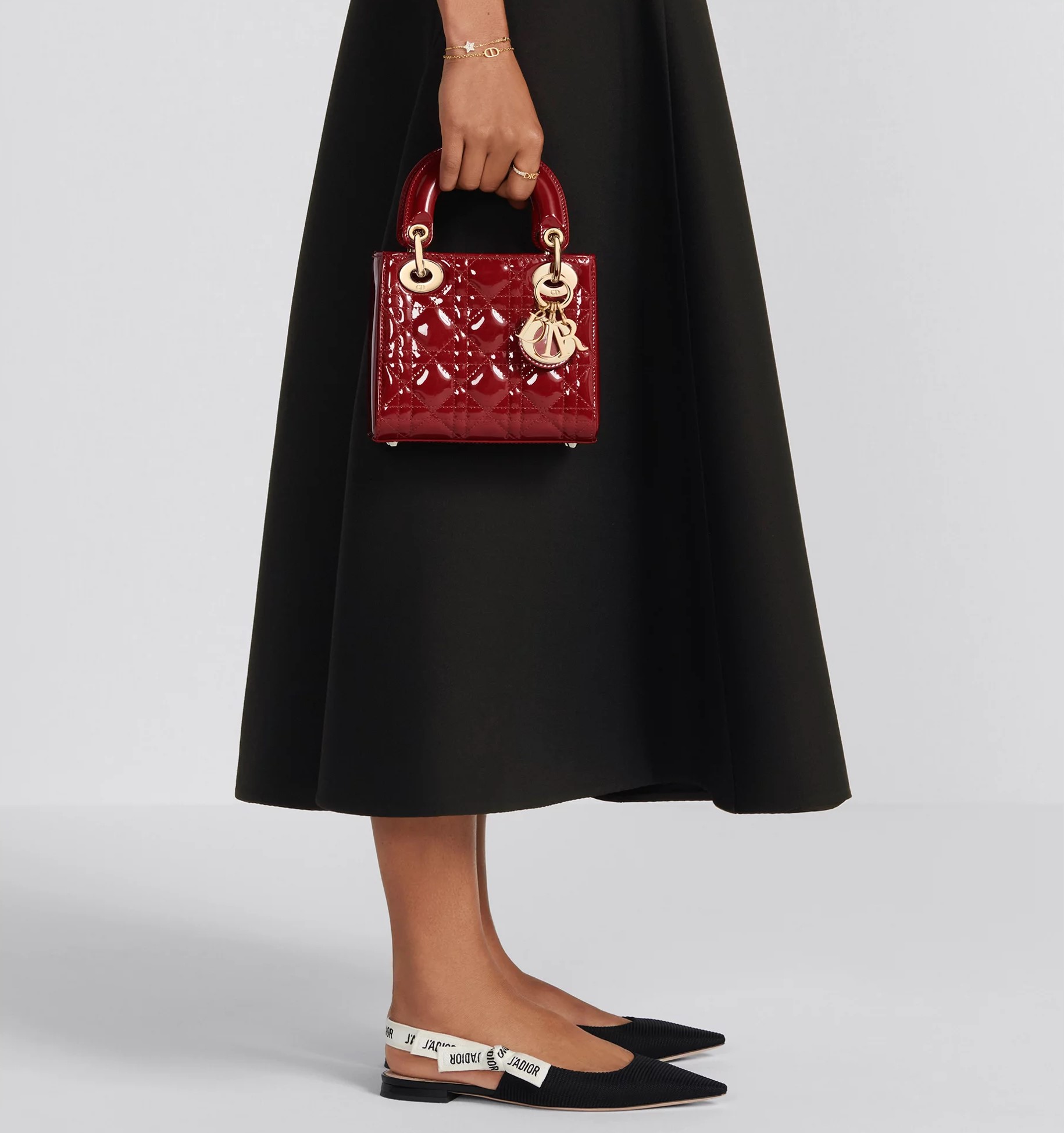Túi Mini Lady Dior Bag Cherry Red Patent Cannage Calfskin 8