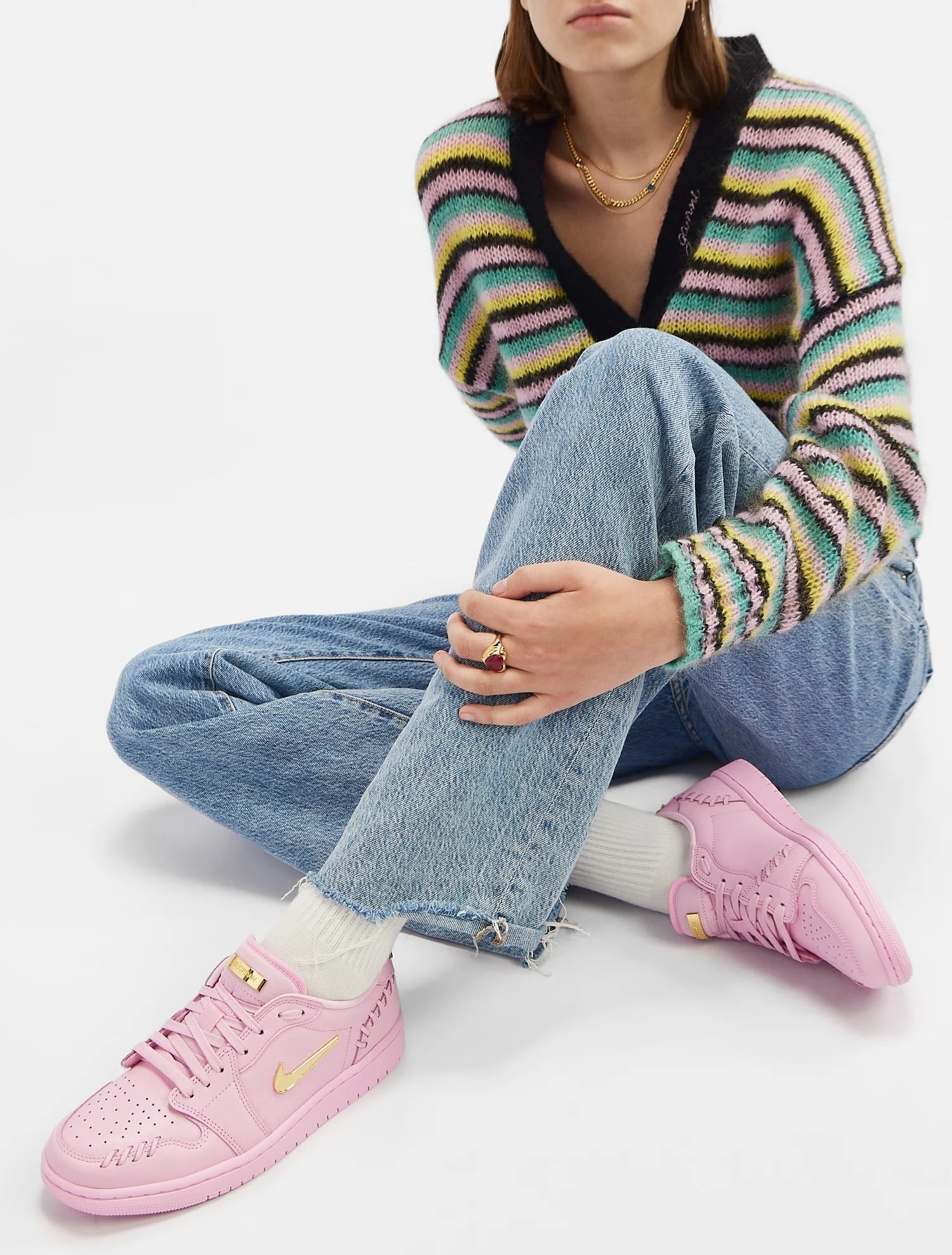 Giày Nike nữ Air Jordan 1 Low Method of Make Womens Shoes Perfect Pink Metallic Gold FN5032-600 4