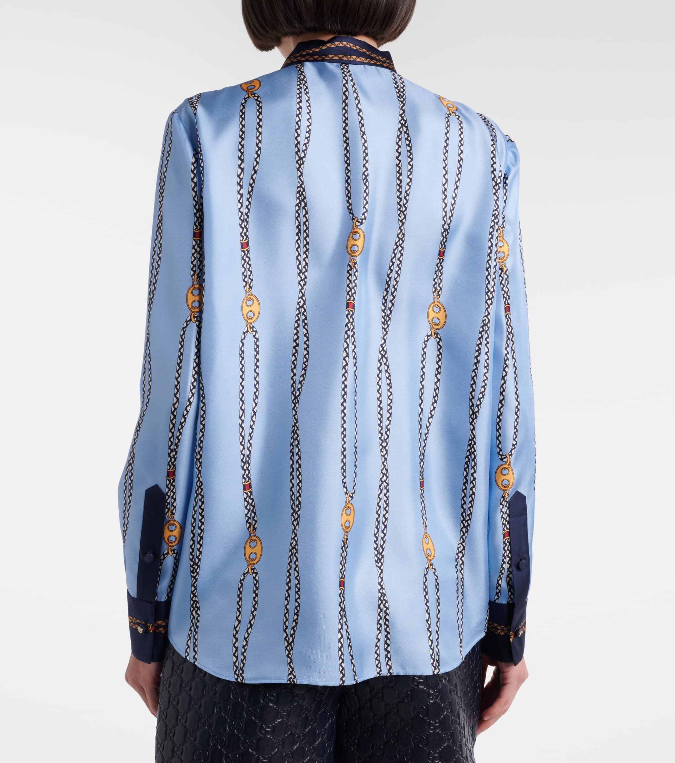 Áo sơ mi lụa Gucci Printed Silk Twill Shirt 3