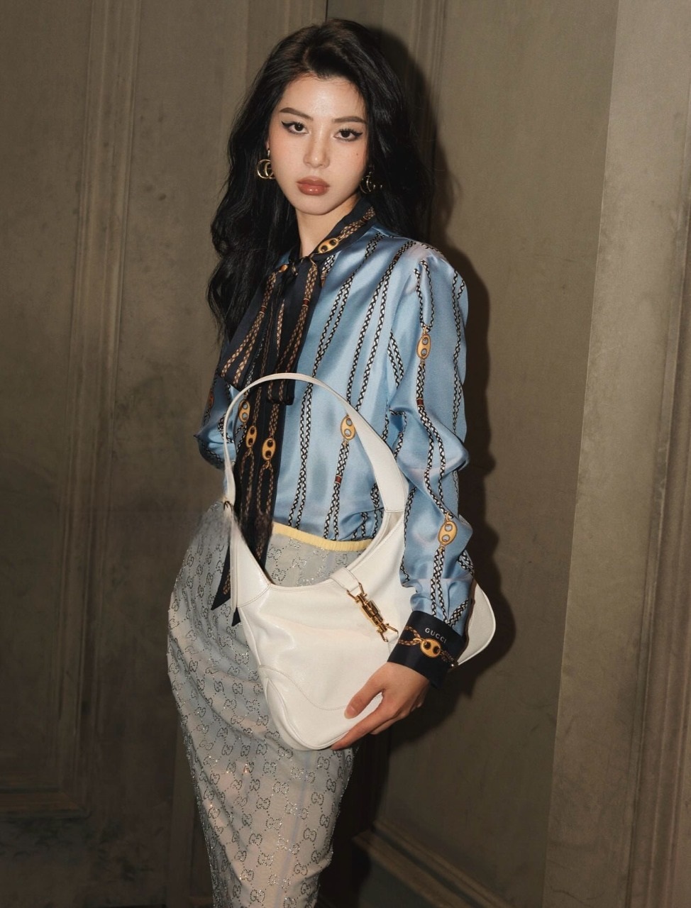 Áo sơ mi lụa Gucci Printed Silk Twill Shirt 5