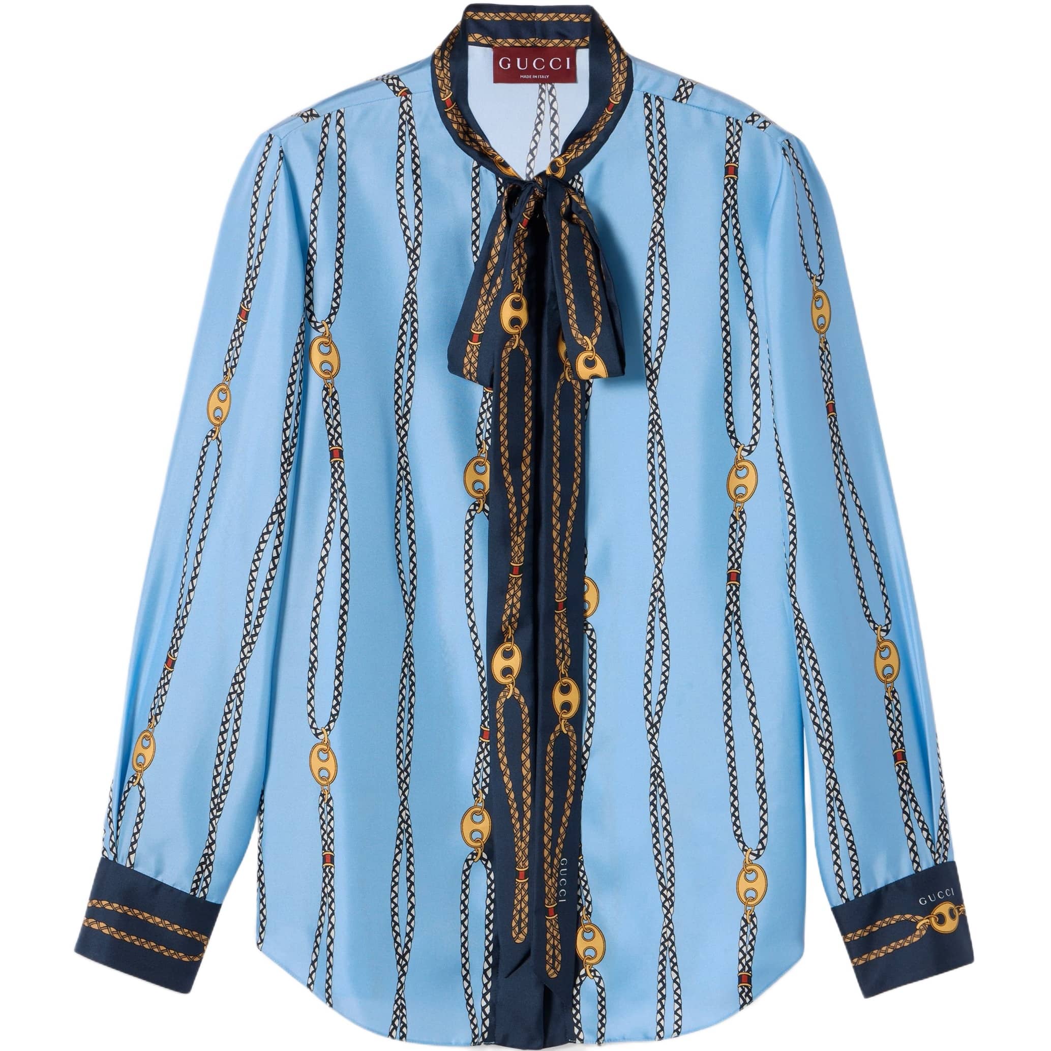 Áo sơ mi lụa Gucci Printed Silk Twill Shirt 8