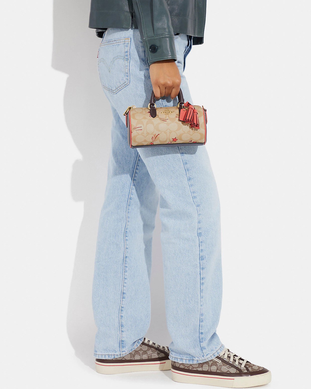 Túi Coach Lacey Crossbody In Signature Canvas With Heart And Star Print CK562 6