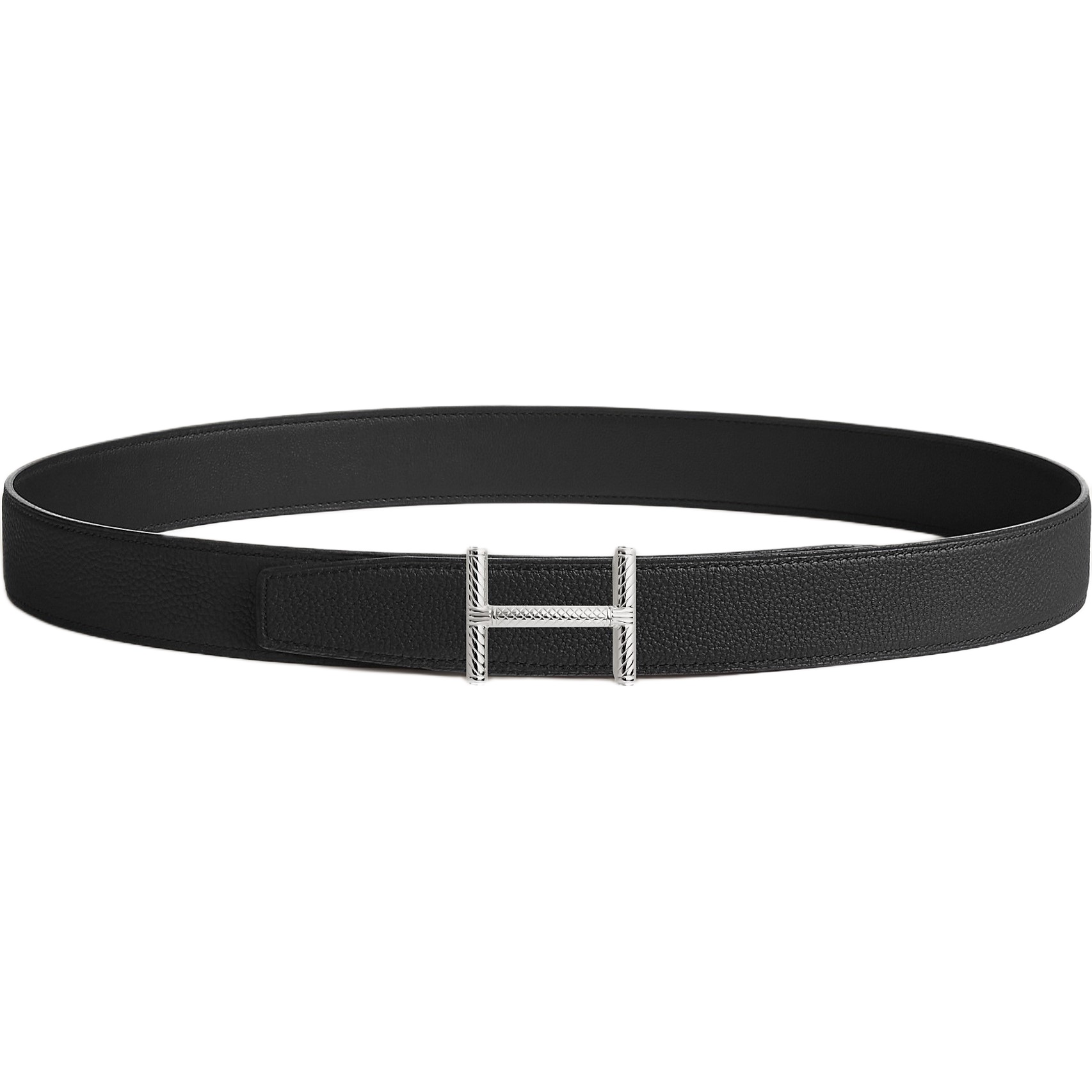 Thắt lưng Hermes H Hisseo Belt Buckle Reversible Leather Strap Noir 32 mm 5