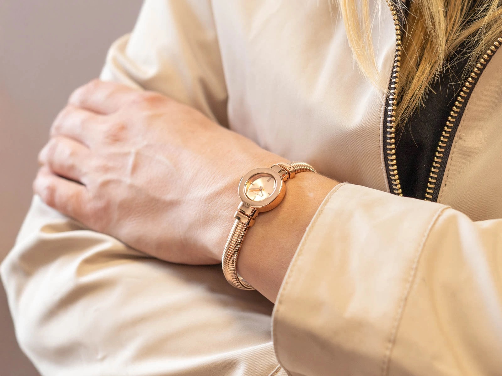 Đồng hồ nữ Michael Kors Mini Gramercy Rose Gold-Tone Watch MK7528 16