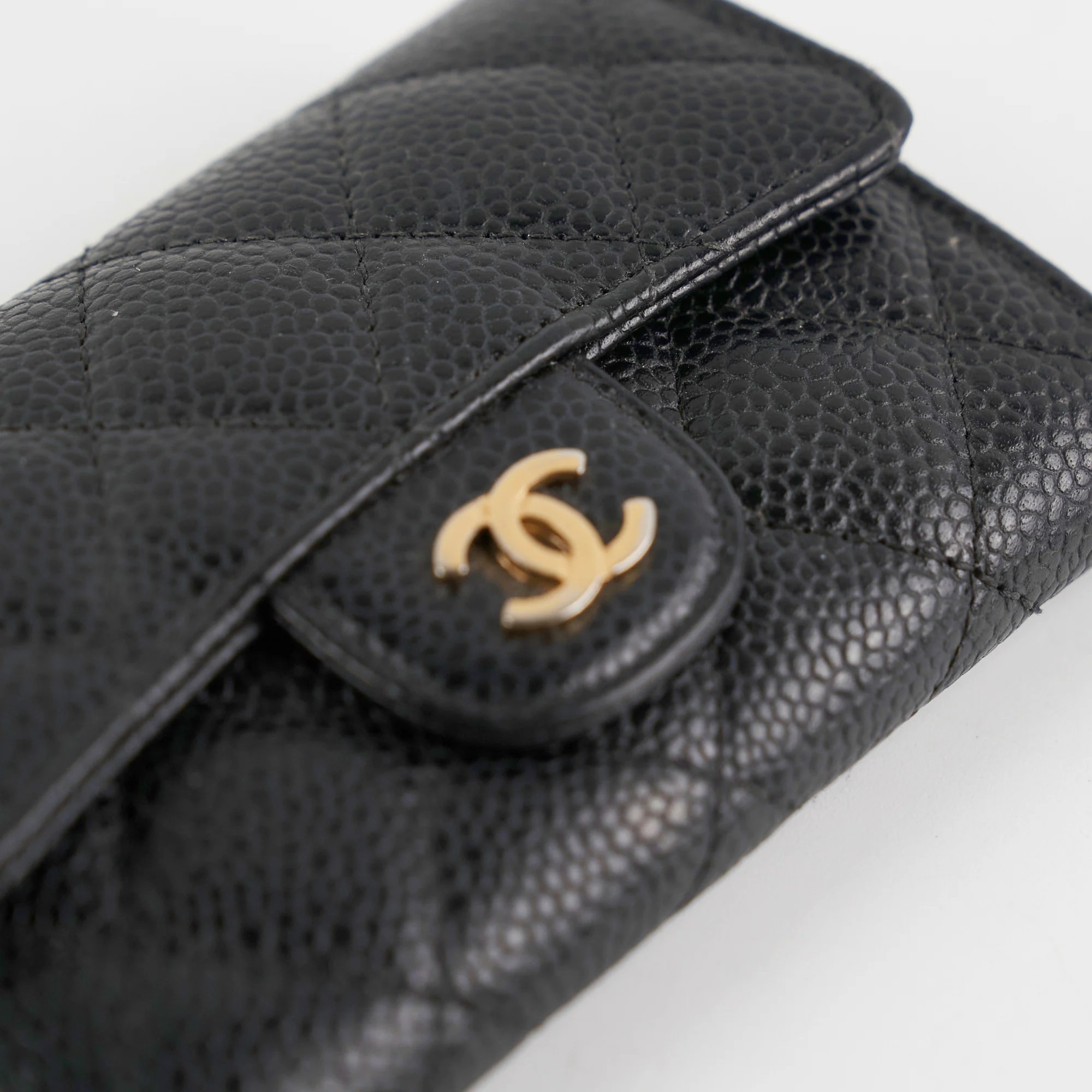 Ví Chanel Black Caviar Leather Classic Flap Card Holder 3