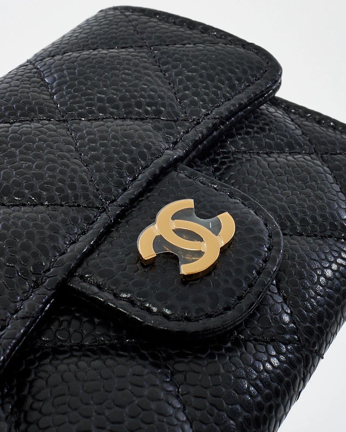 Ví Chanel Black Caviar Leather Classic Flap Card Holder 6
