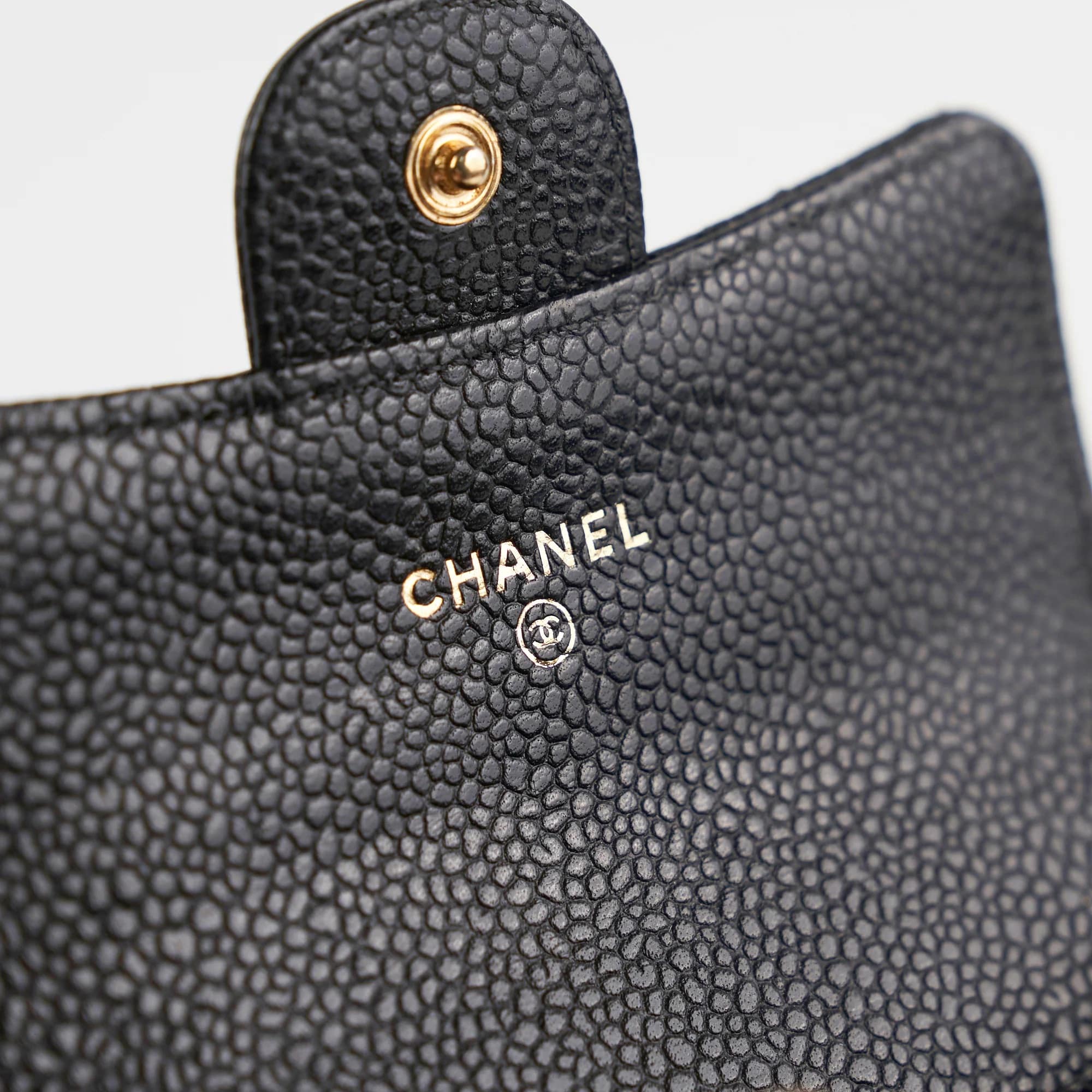 Ví Chanel Black Caviar Leather Classic Flap Card Holder 8