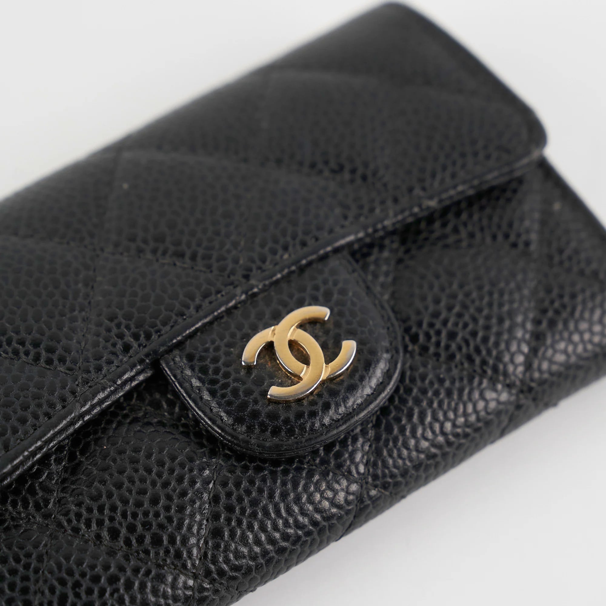 Ví Chanel Black Caviar Leather Classic Flap Card Holder 9