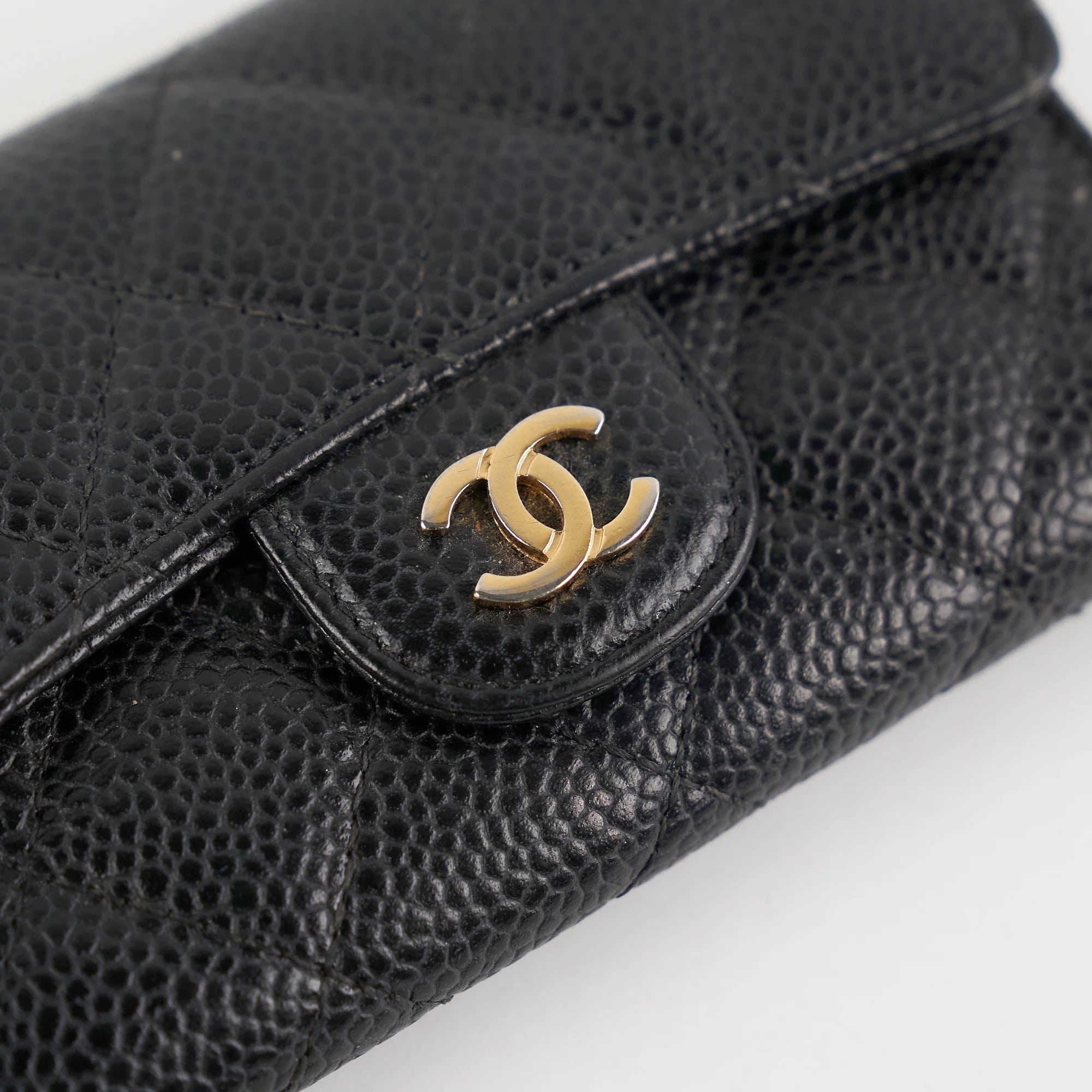 Ví Chanel Black Caviar Leather Classic Flap Card Holder 7