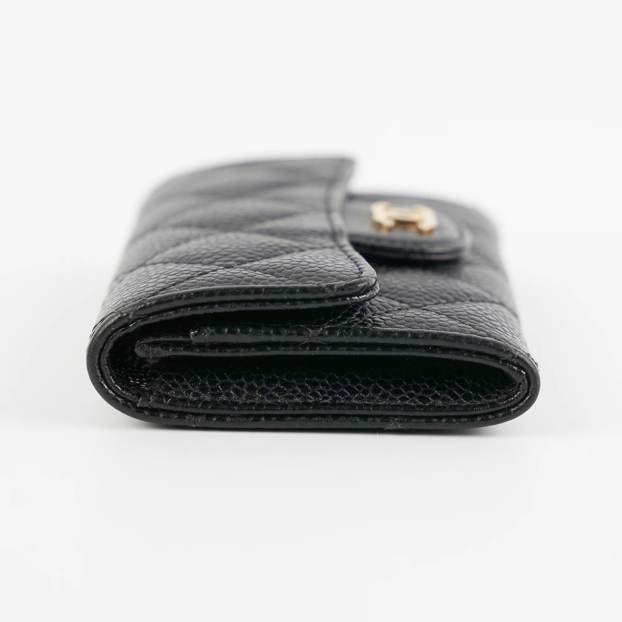 Ví Chanel Black Caviar Leather Classic Flap Card Holder 11
