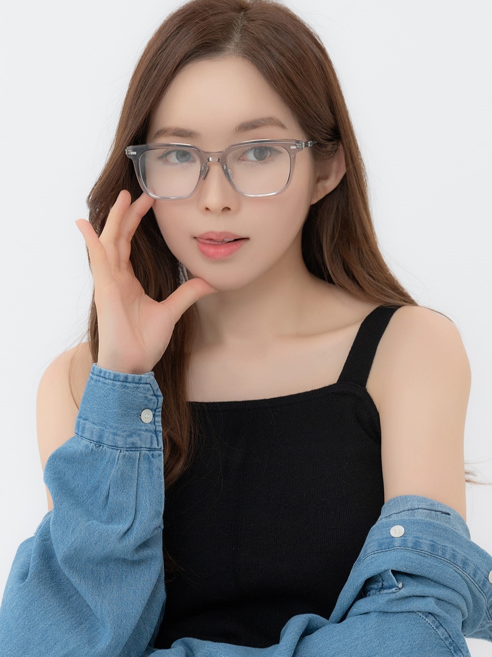 KÍNH GỌNG CẬN GENTLE MONSTER ZIN GC7 CLEAR LENSES SQUARE SHAPE TRANSLUCENT GRAY ACETATE FRAME 1