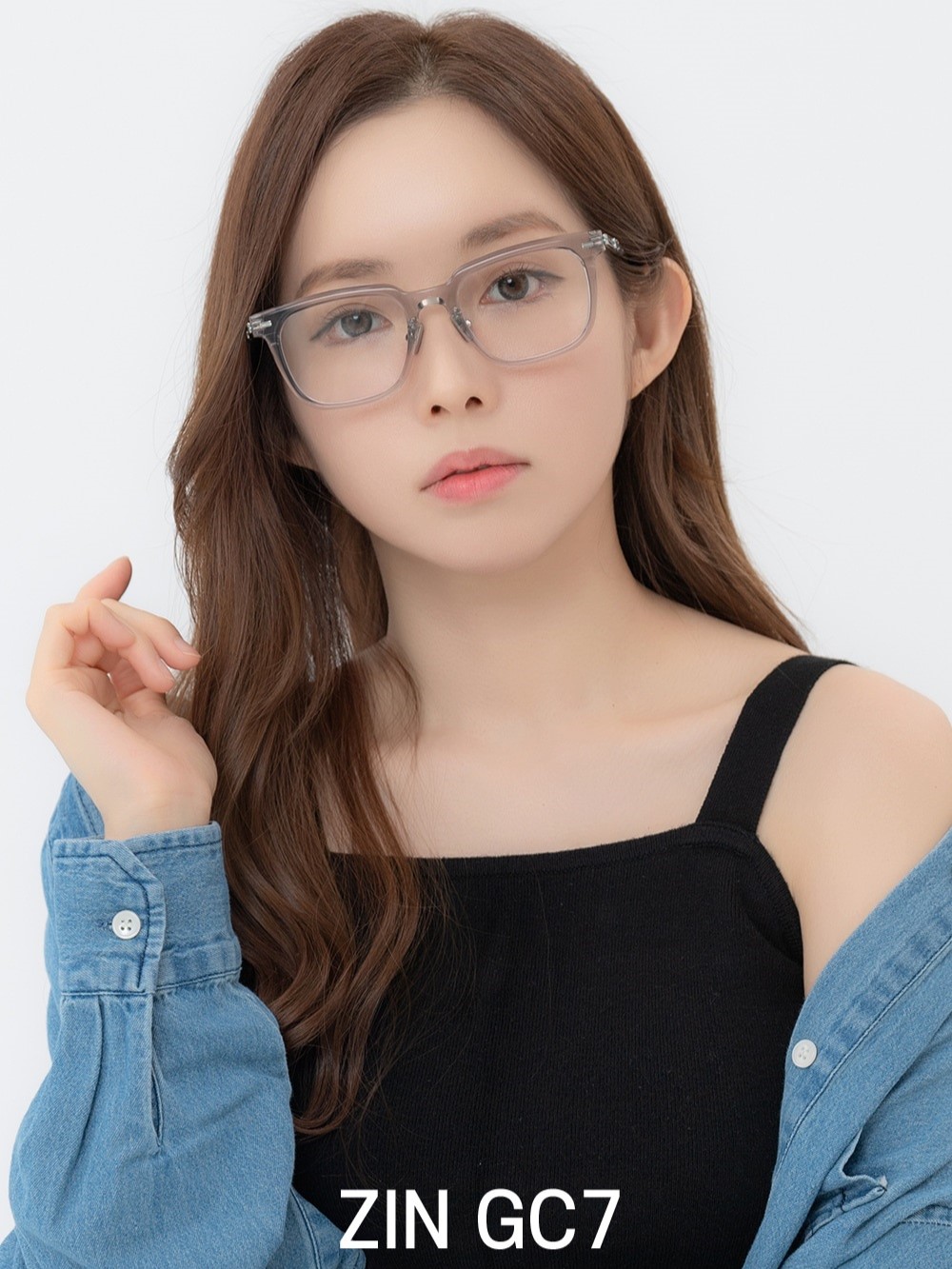KÍNH GỌNG CẬN GENTLE MONSTER ZIN GC7 CLEAR LENSES SQUARE SHAPE TRANSLUCENT GRAY ACETATE FRAME 4