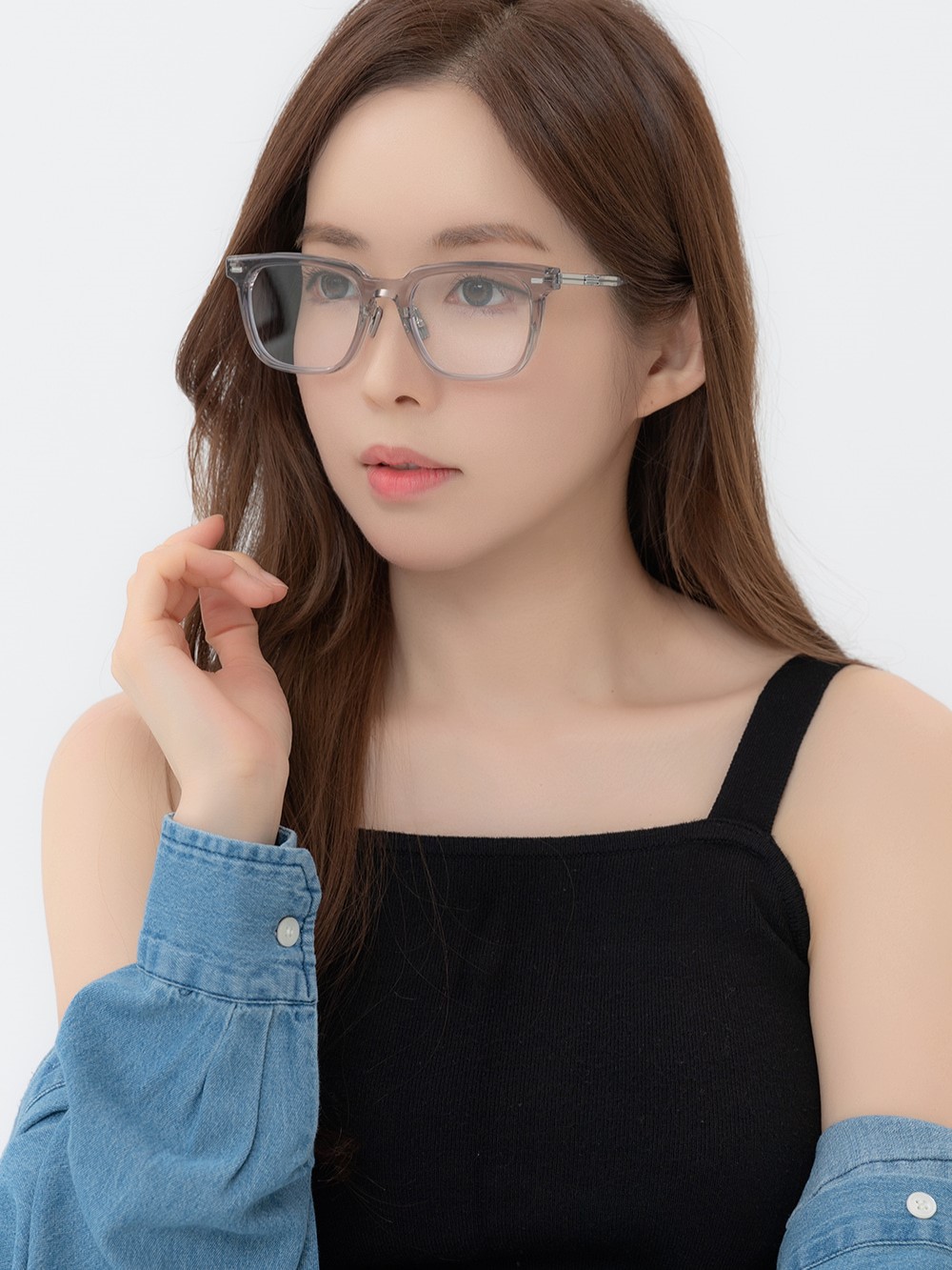 KÍNH GỌNG CẬN GENTLE MONSTER ZIN GC7 CLEAR LENSES SQUARE SHAPE TRANSLUCENT GRAY ACETATE FRAME 10