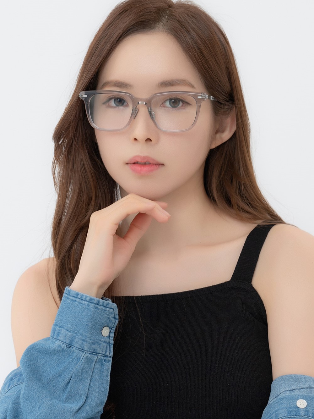 KÍNH GỌNG CẬN GENTLE MONSTER ZIN GC7 CLEAR LENSES SQUARE SHAPE TRANSLUCENT GRAY ACETATE FRAME 11