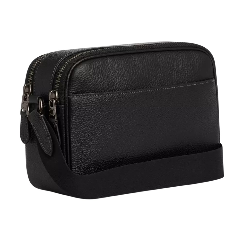Túi Coach Nam Graham Crossbody Bag Varsity Motif Black Chalk CAJ64 1