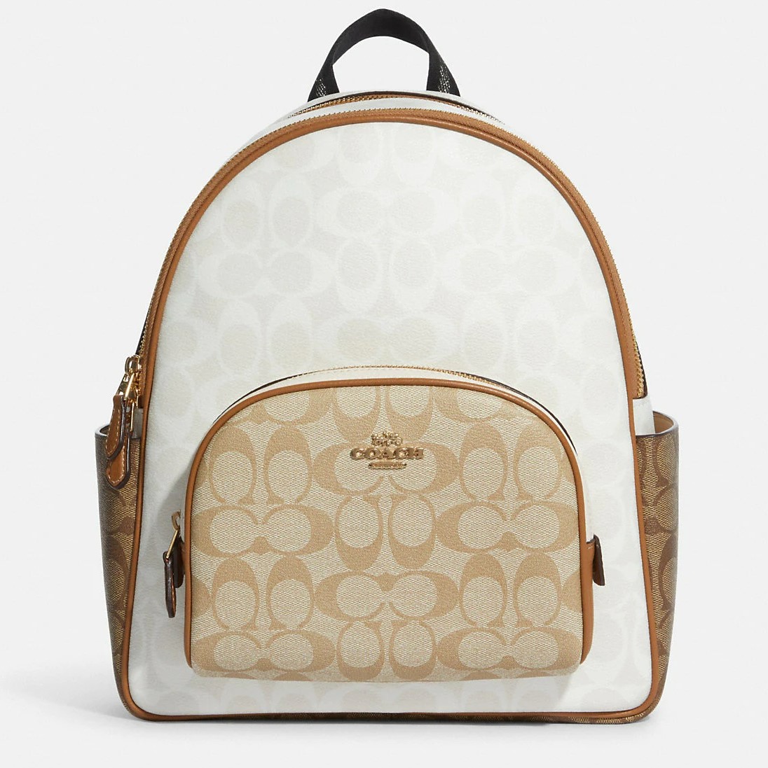 BALO NỮ COURT BACKPACK IN BLOCKED SIGNATURE CANVAS 2