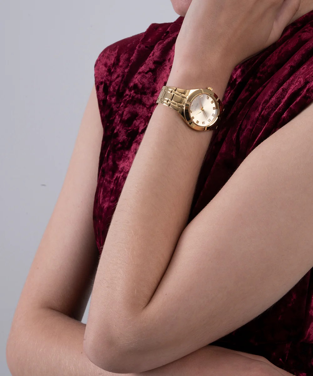 ĐỒNG HỒ NỮ GUESS CRYSTALLINE GOLD TONE LADIES WATCH GW0114L2 2