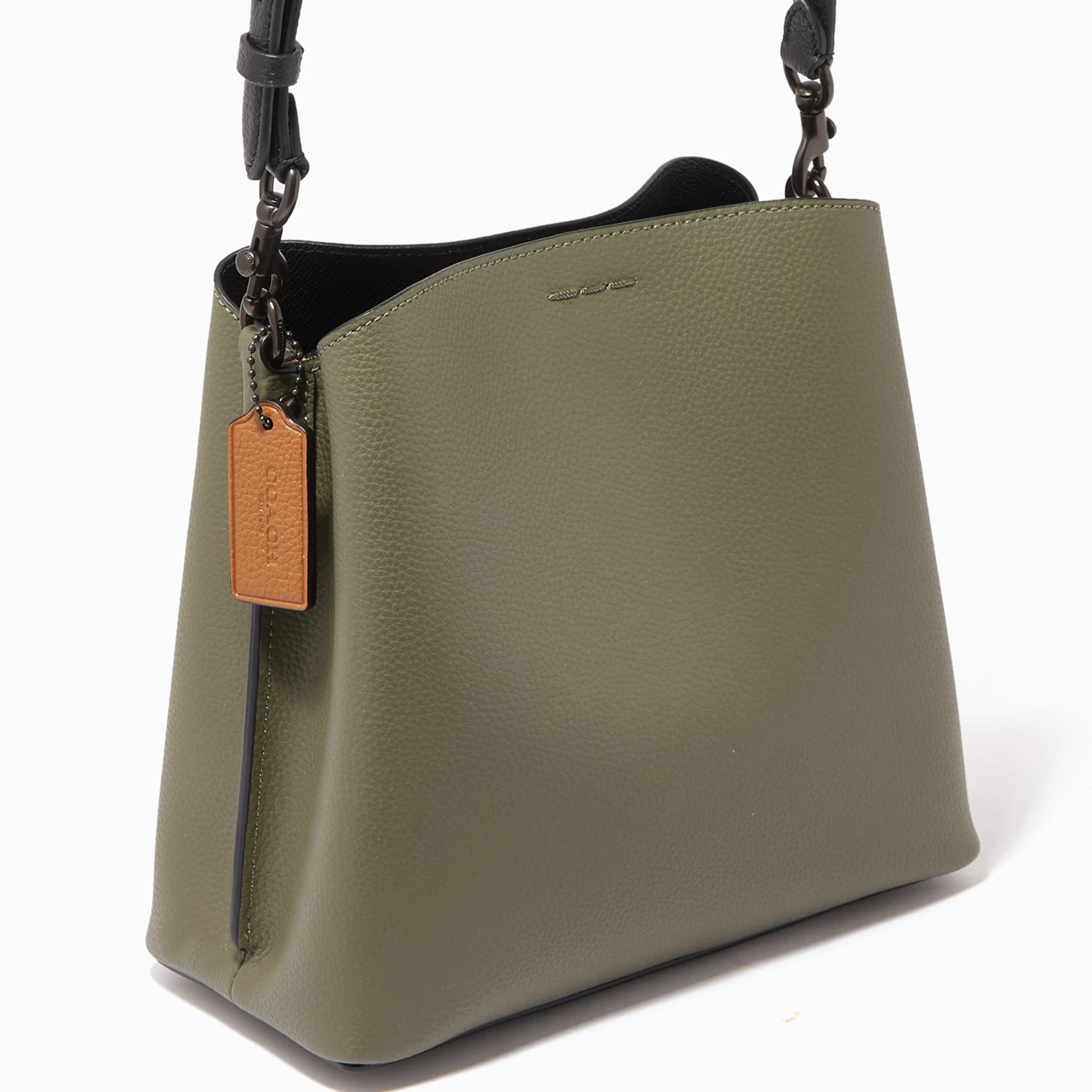 Túi Coach Willow Bucket Bag In Colorblock Army Green Multicolour C3766 1