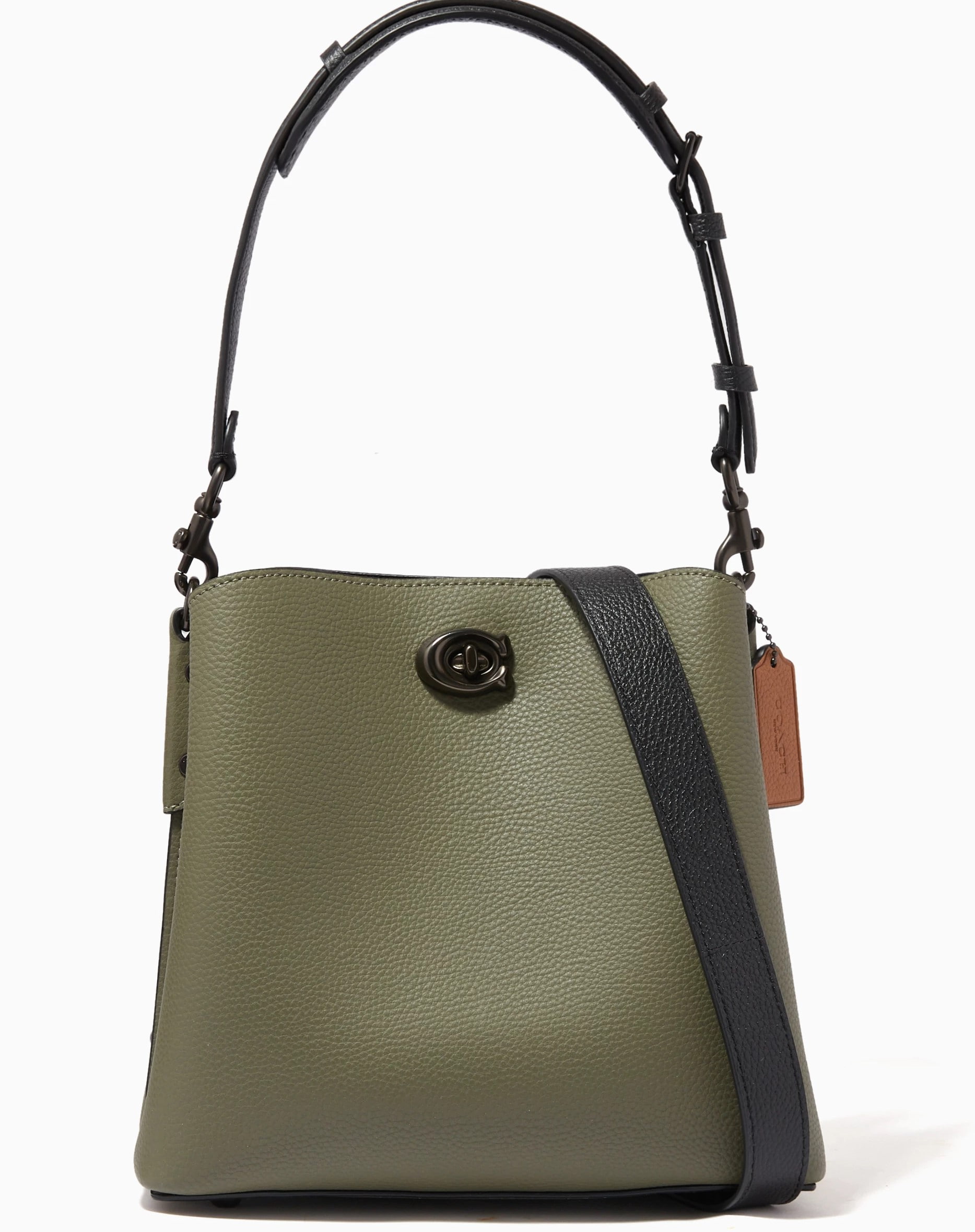 Túi Coach Willow Bucket Bag In Colorblock Army Green Multicolour C3766 4