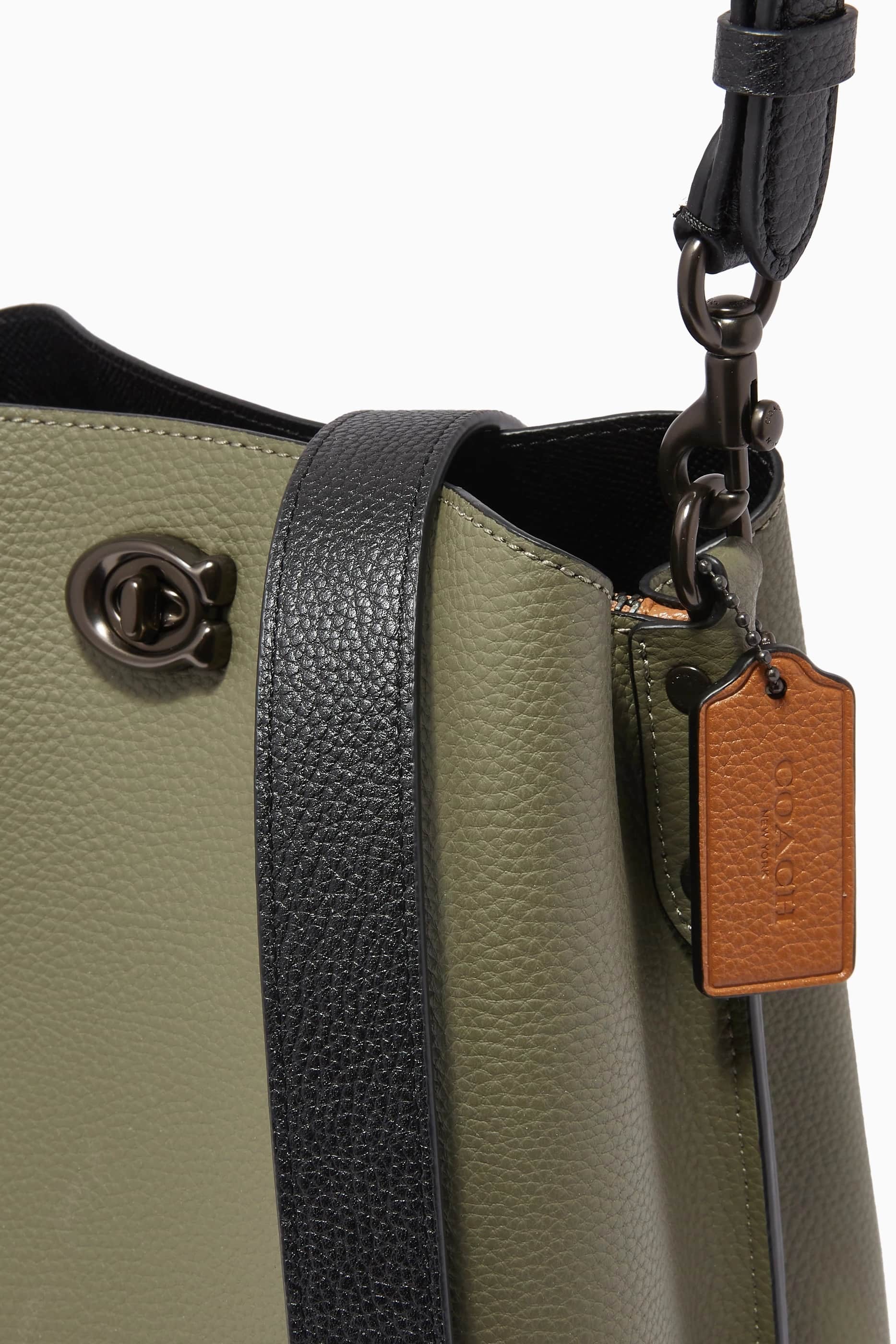 Túi Coach Willow Bucket Bag In Colorblock Army Green Multicolour C3766 6