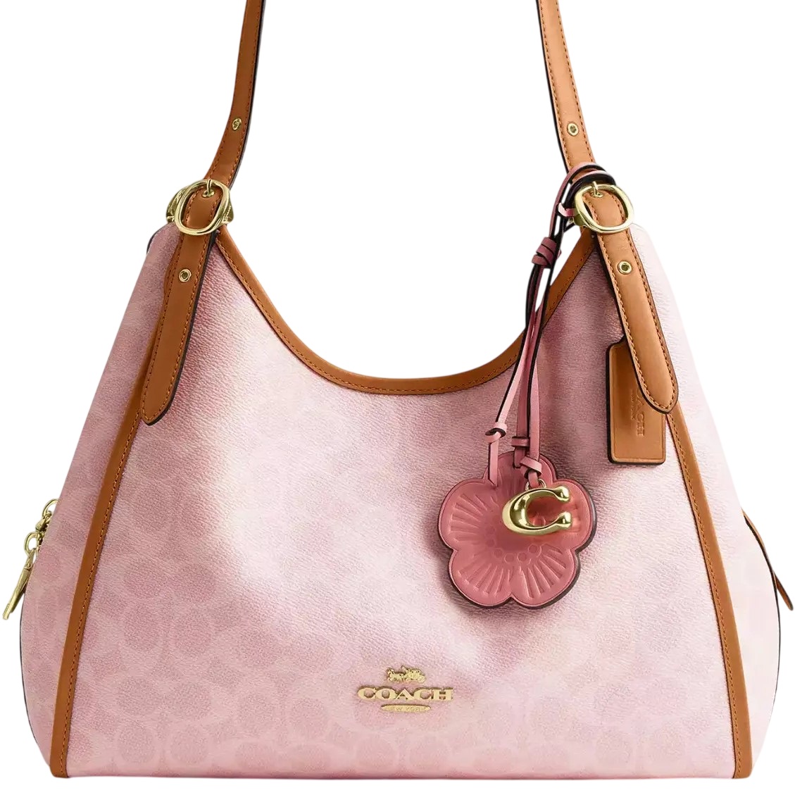 Túi Coach Erin Shoulder Bag In Signature Canvas With Charms Powder Pink CEL13 4