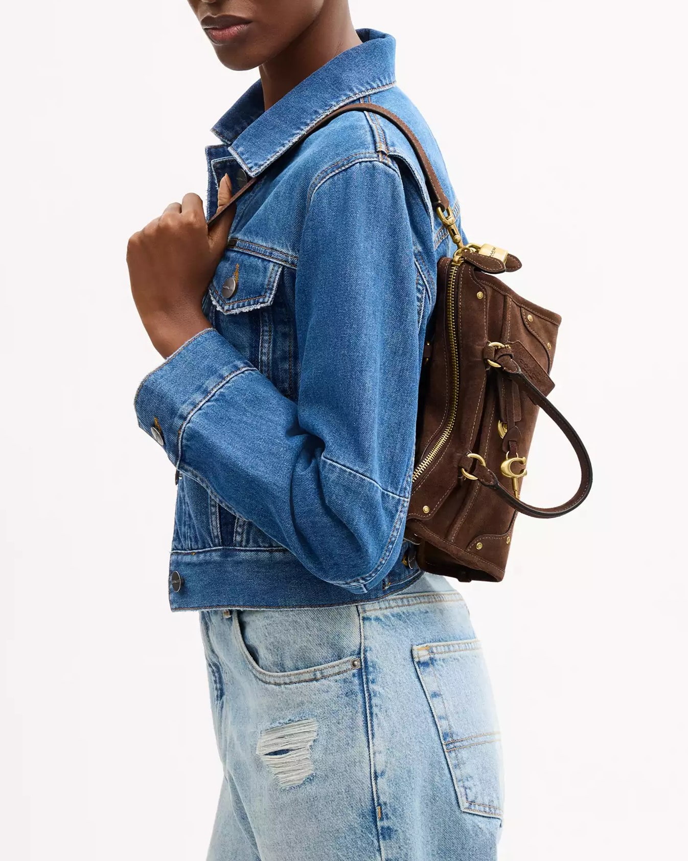 Túi xách Coach Rhyder Satchel Bag 24 Dark Chocolate CFN70 7