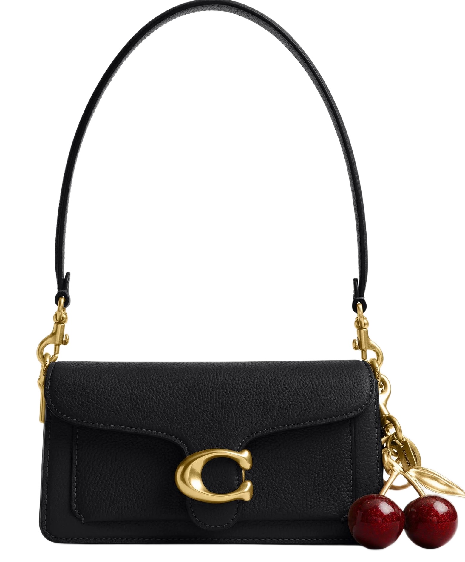 Túi Coach Polished Pebble Leather Tabby Shoulder Bag 20 Refresh Black CY201 2