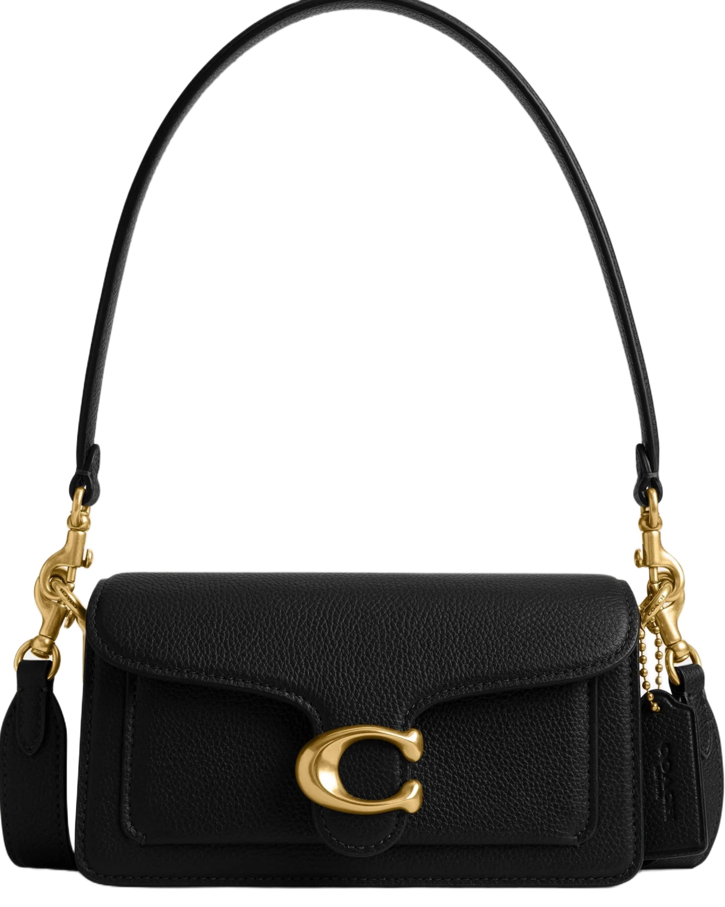 Túi Coach Polished Pebble Leather Tabby Shoulder Bag 20 Refresh Black CY201 1