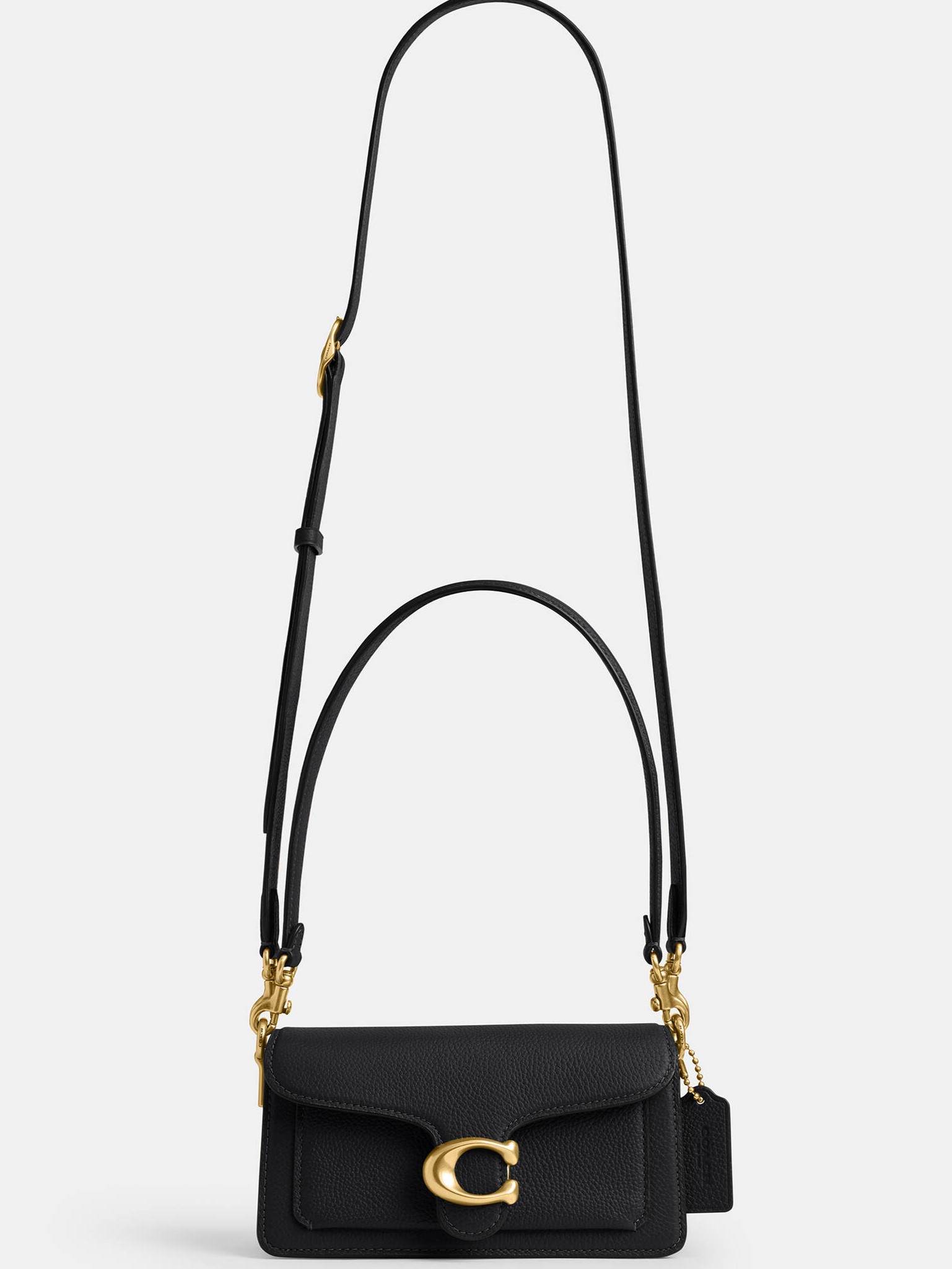 Túi Coach Polished Pebble Leather Tabby Shoulder Bag 20 Refresh Black CY201 4