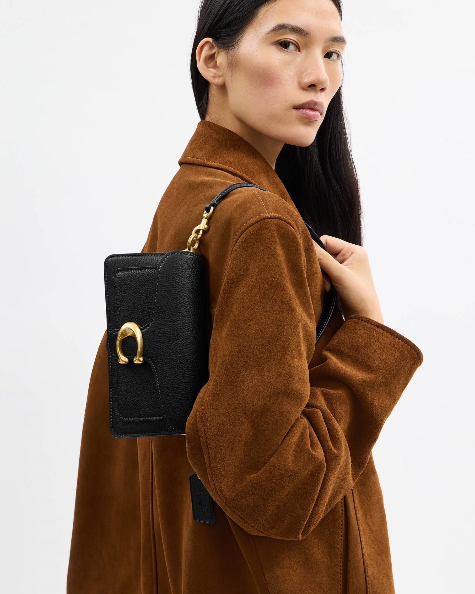 Túi Coach Polished Pebble Leather Tabby Shoulder Bag 20 Refresh Black CY201 8