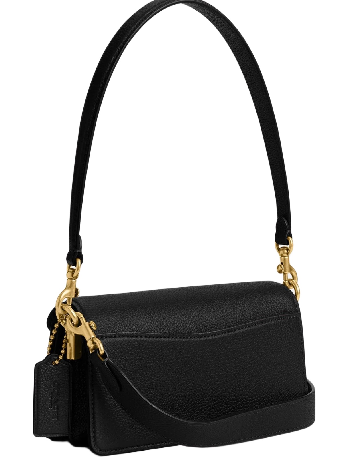 Túi Coach Polished Pebble Leather Tabby Shoulder Bag 20 Refresh Black CY201 11