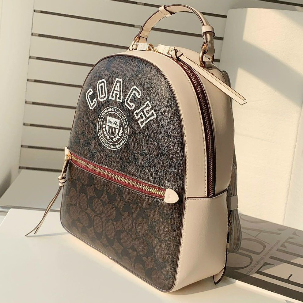 BALO NỮ COACH JORDYN BACKPACK IN SIGNATURE CANVAS WITH VARSITY MOTIF 11