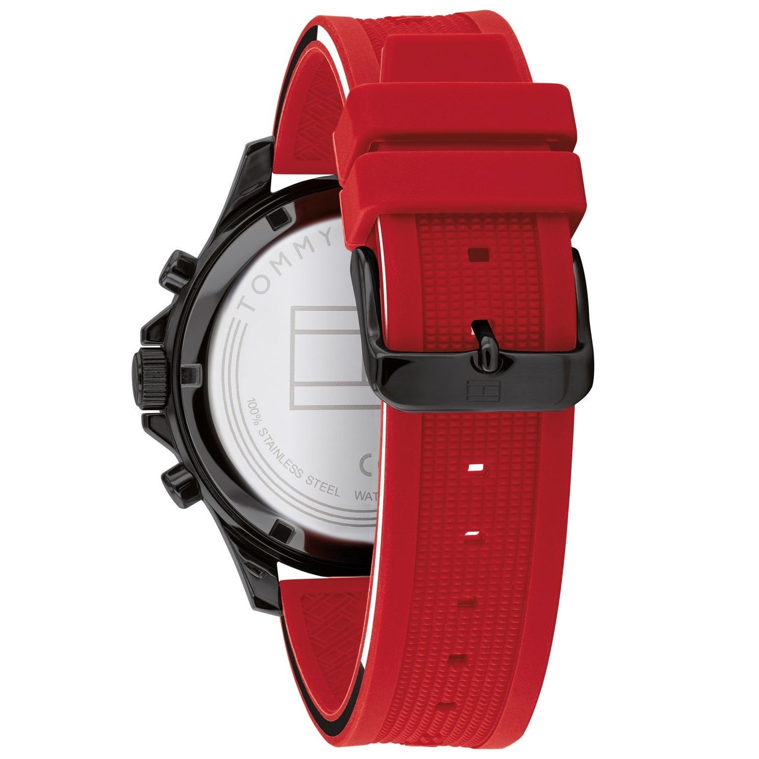 Đồng Hồ Nam Tommy Hilfiger Bank Mens Watch Red Silicone Strap TH1791722 8