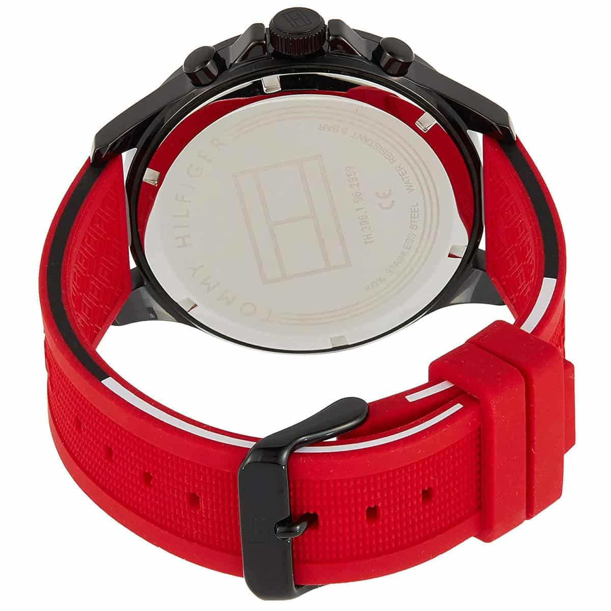 Đồng Hồ Nam Tommy Hilfiger Bank Mens Watch Red Silicone Strap TH1791722 13