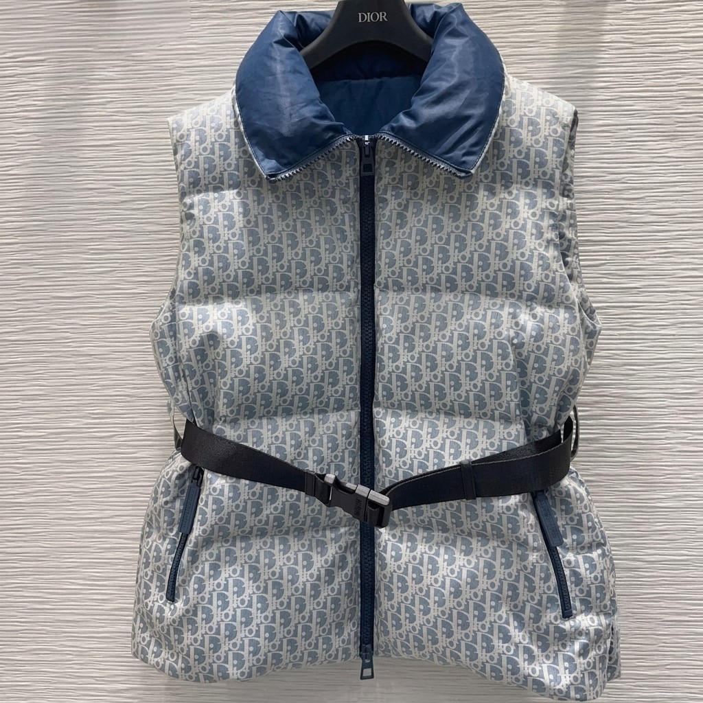 Set áo phao sát nách quần dài họa tiết hãng Dior 1