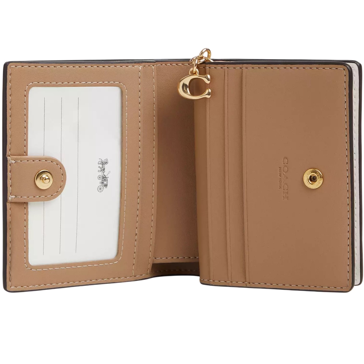 Ví Coach Snap Wallet Floral Print Chalk Multi CR797 1