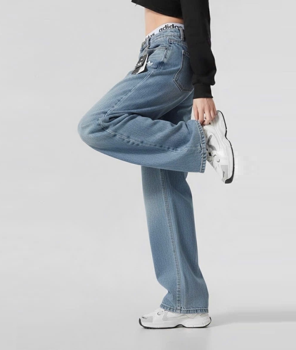Quần jean suông xanh Adidas 6