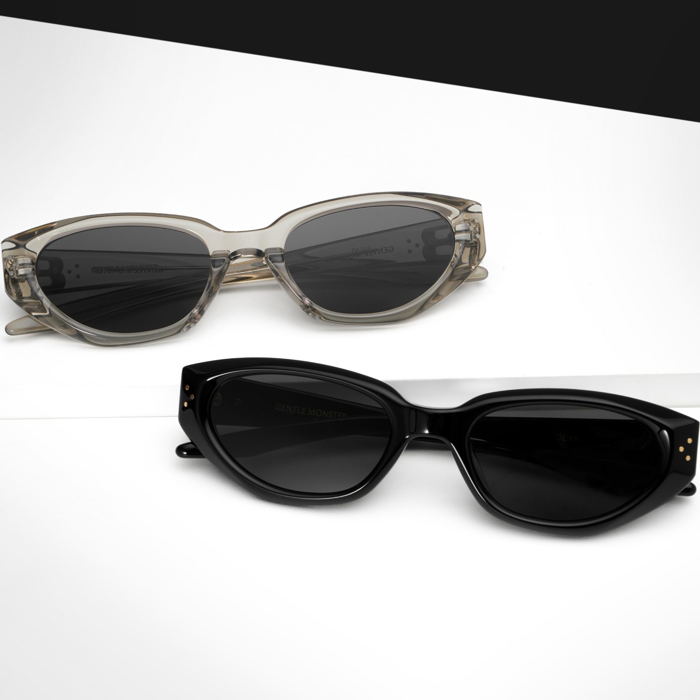 Mắt kính Gentle Monster Duns 01 Modern Cat-Eye Sunglasses In Black Acetate 3