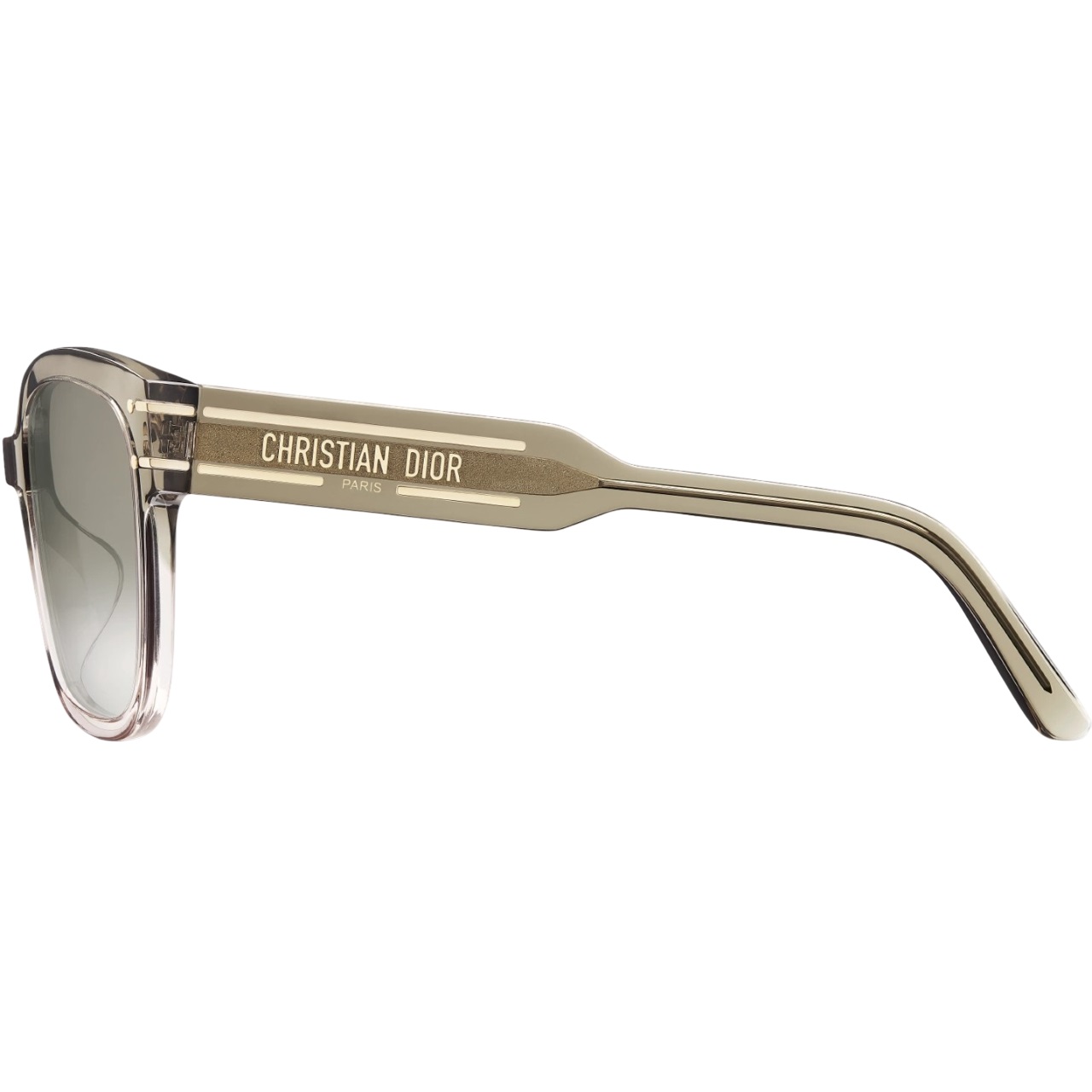Kính Dior DiorSignature S7F Transparent Gradient Olive Green Square Sunglasses 1