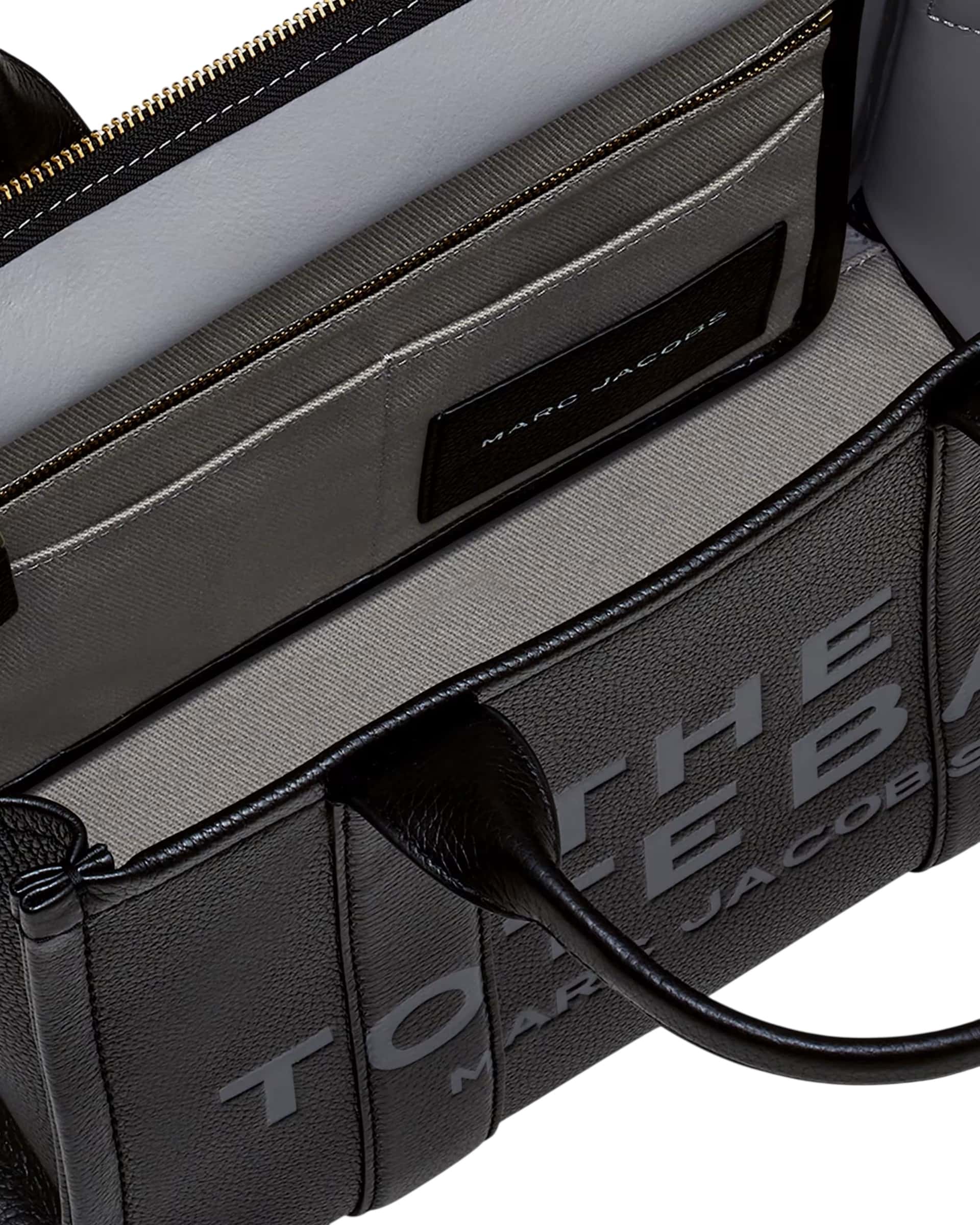 Túi Marc Jacobs The Leather Medium Tote Bag Black H004L01PF21 7
