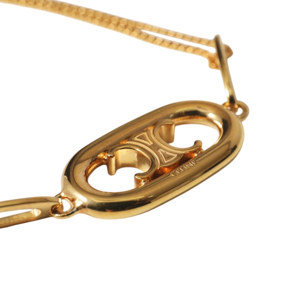 Vòng tay Celine Gold Tone Triomphe Suspended Bracelet 1