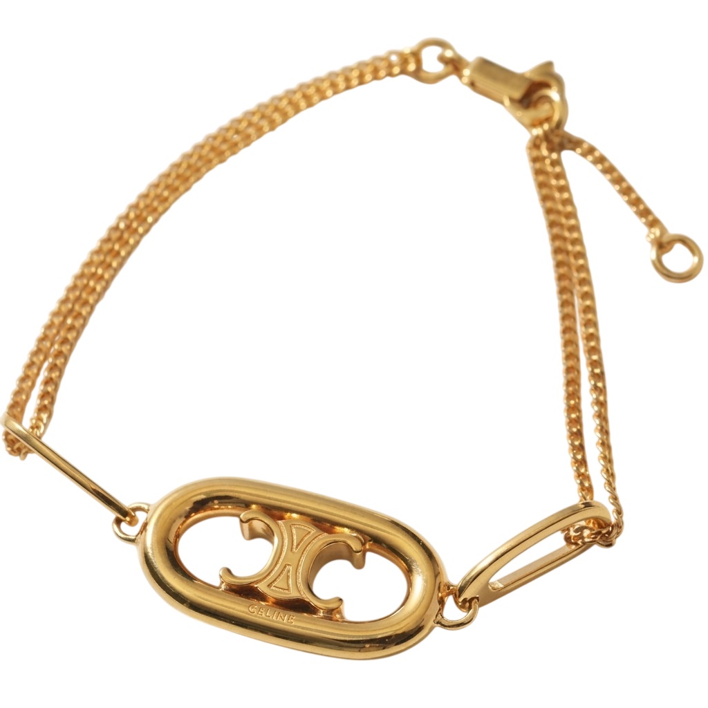 Vòng tay Celine Gold Tone Triomphe Suspended Bracelet 2