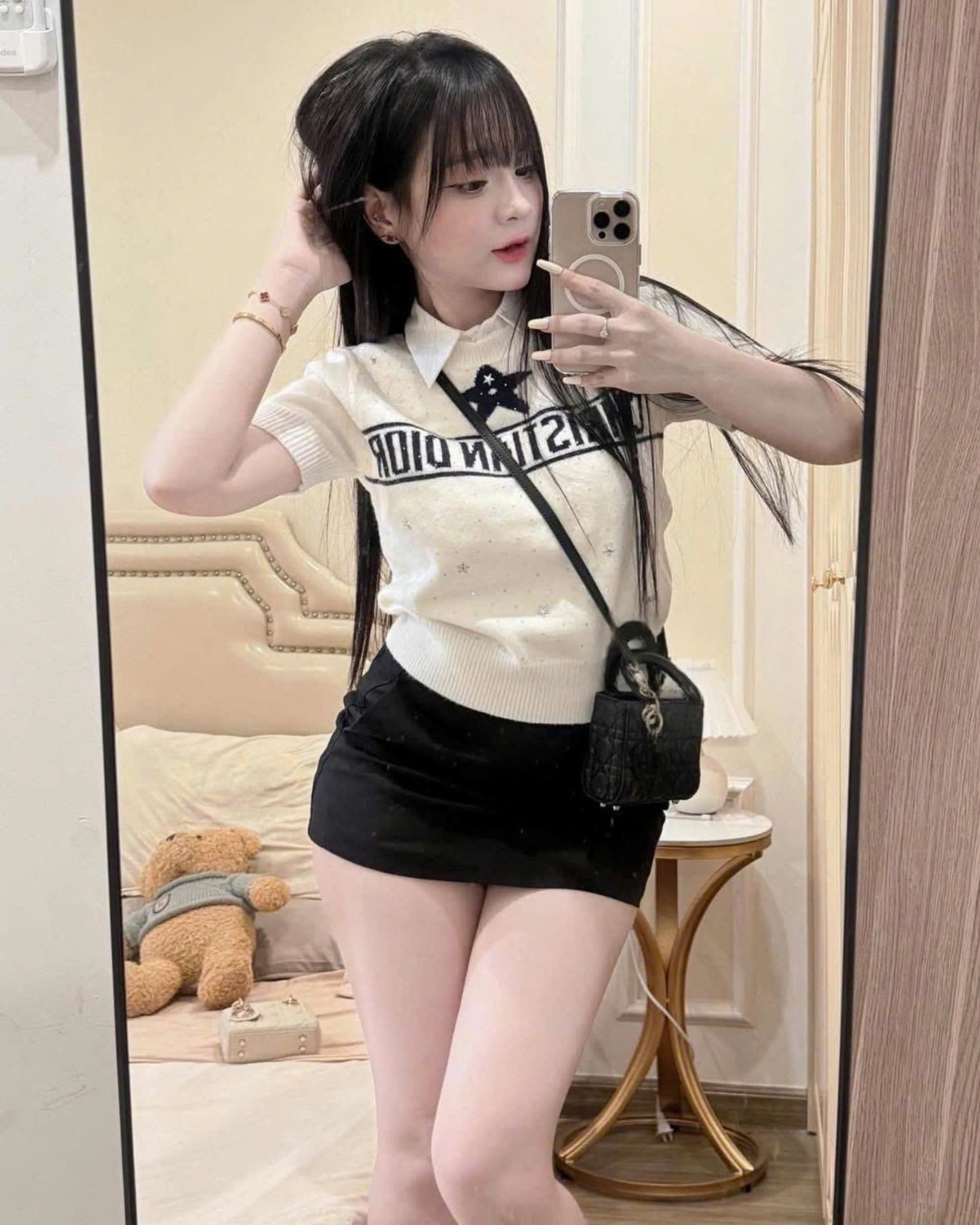 Áo len cổ sơ mi Dior 12