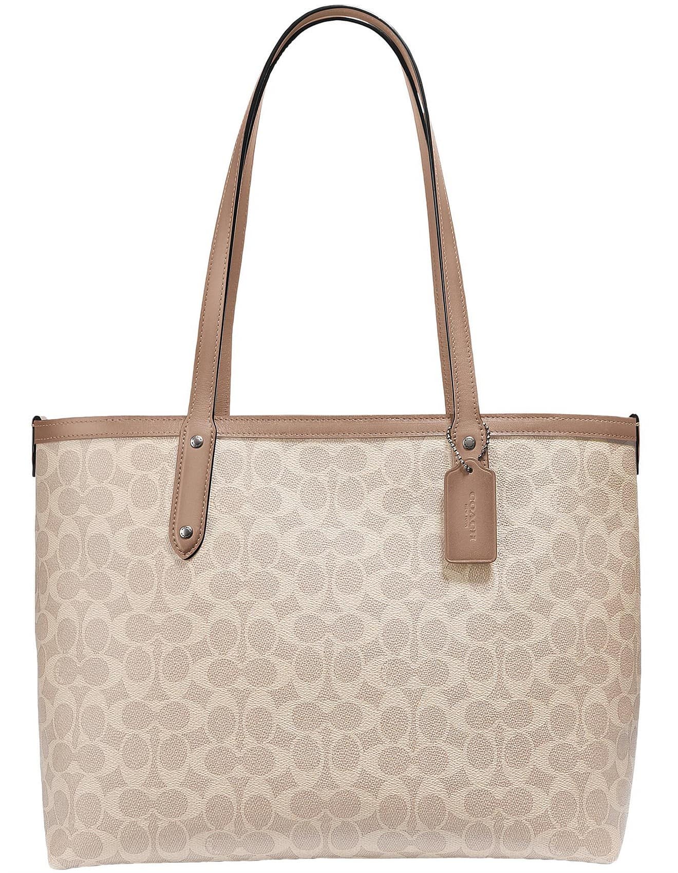 Túi Coach Central Tote With Zip In Signature Canvas Sand Taupe 69422 2