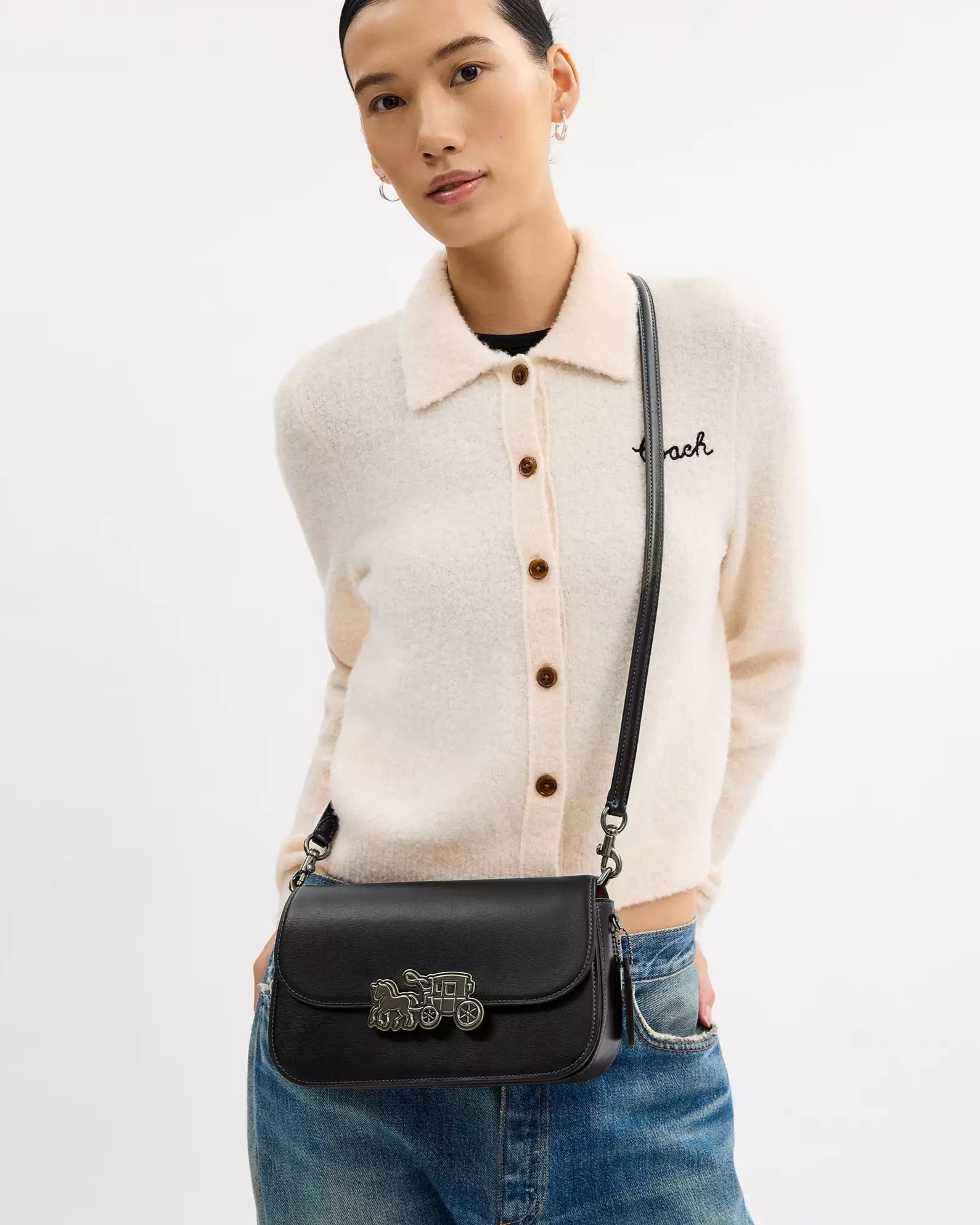 Túi Coach Harper Shoulder Bag Black CCE65 7