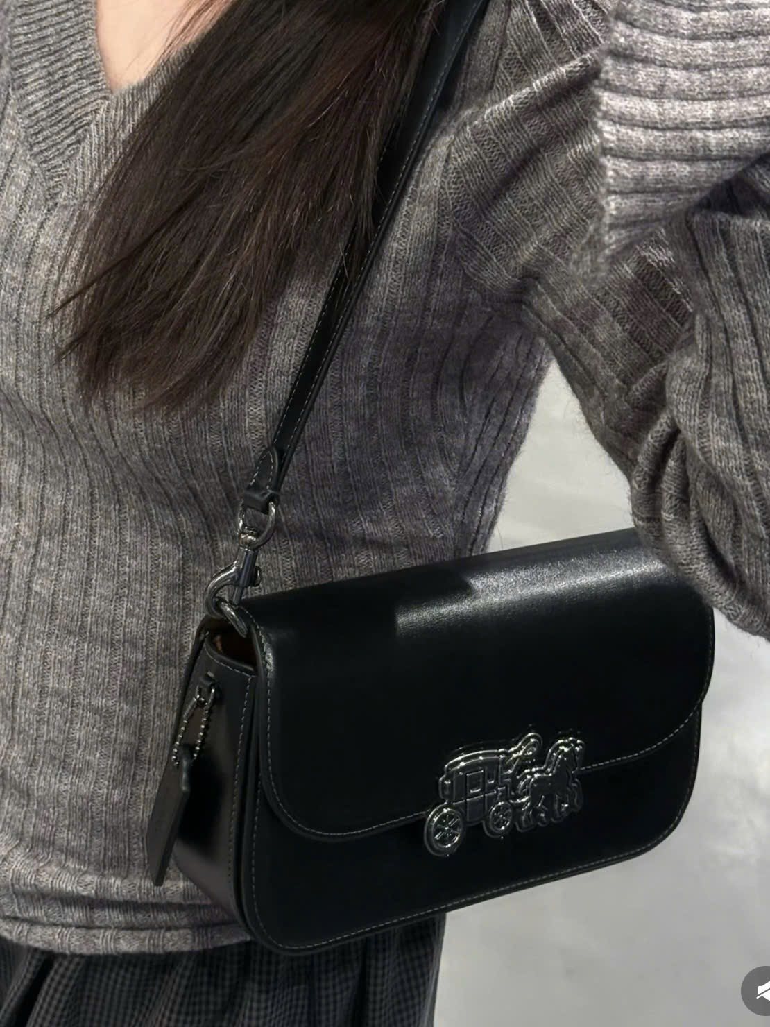 Túi Coach Harper Shoulder Bag Black CCE65 8