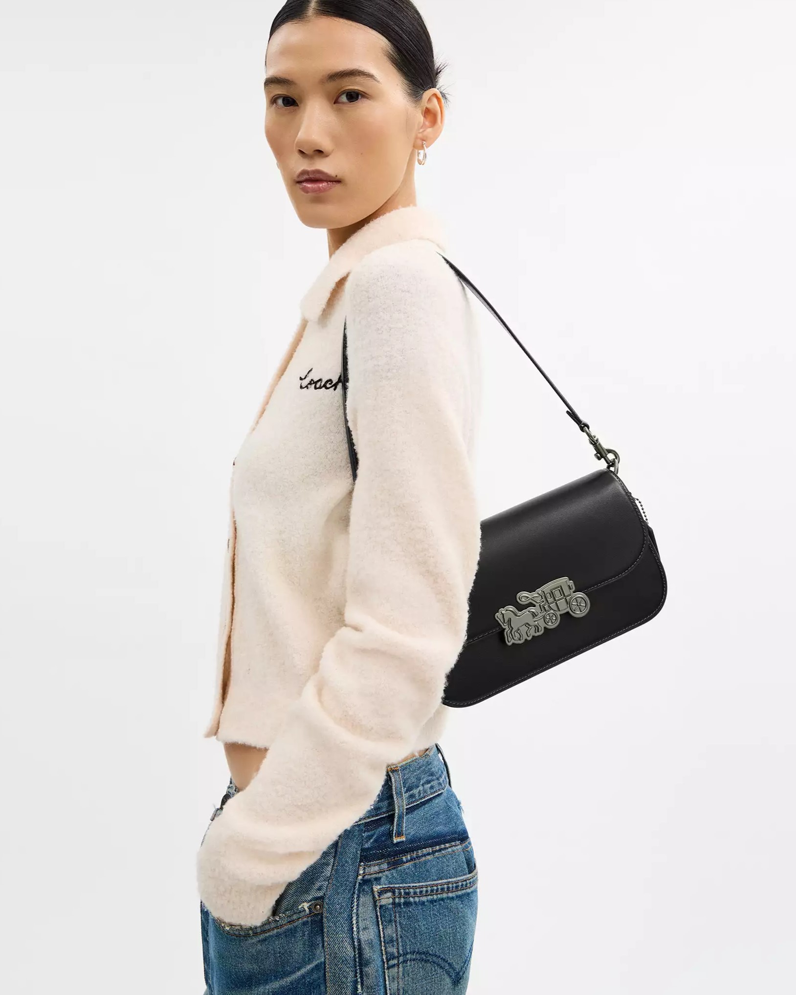 Túi Coach Harper Shoulder Bag Black CCE65 9