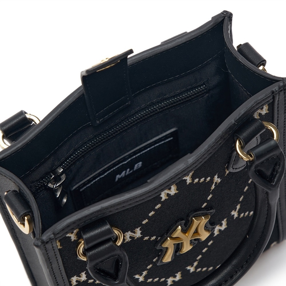 Túi MLB Korea Diamond Monogram Mini Tote Bag New York Yankees Black 7ACRMD34N-50BKS 9